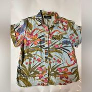 Vintage sag harbor tropical print shirt