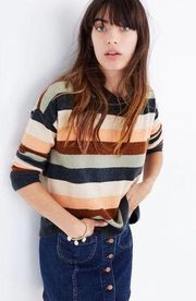 Madewell Pullover Sweater in Elmwood Stripe Women’s size Medium