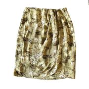 Saks 5th Ave Floral Silk Faux Wrap Tulip Mini Skirt Small