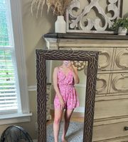 Pink Floral Romper Jumpsuit