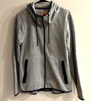 CHAMPION Women’s Light Gray Hooded Full Zip Victory Fleece Jacket Size S