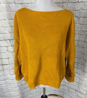 women S oversize knit Longsleeve boatneck sweater