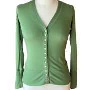 ZENANA OUTFITTERS Green Snap-up Cardigan Sweater ~ Size M