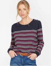 BARBOUR Ramble Overlayer Sweater NWT Size US 8- Coastal Sweater