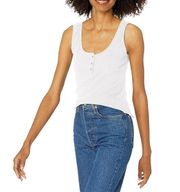 BB Dakota Ribbed Tank Top - White - S