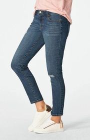 JustFab Womens Jeans Size 28 Just Fab Relaxed Slim Distressed Blue Night Rider