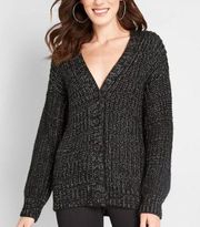 Modcloth Warming Signs Knit Cardigan Black