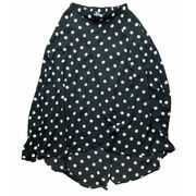 Marled Reunited Skirt Women X Small Black Polka Dot High Low Midi A Line Stretch