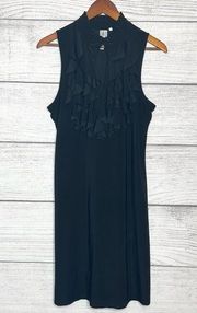 Heart Soul Black Sleeveless Keyhole Ruffle Mini Dress Size XL