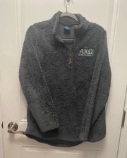 Miami University Alpha Chi Omega fuzzy quarter zip sweatshirt 