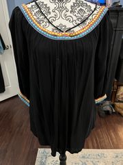 NWT  Size Medium Black 3/4 Boho Flowy Top