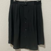 ALEXANDER WANG Black Button Down, A-Line Skirt, Elastic Waist, Cupra, Size 8