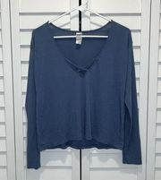 Victorias Secret  long sleeved top criss cross v neck