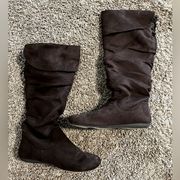 Black suede boots size 8.5