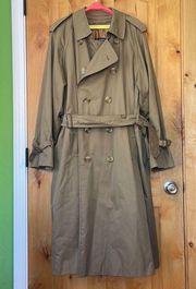 Burberry Kensington Belted Trench Coat w/ Removable Wool Liner $2590 EUC 44R ; 51L ; Wmn XL