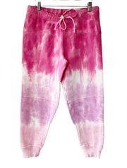 LoveShackFancy Bubble Gum Pink Tie Dye Etty Jogger Sweatpants Pants M