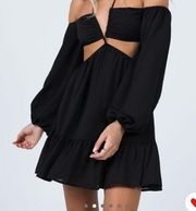 Natasha Little Black Dress Cut out Off the shoulder New with tags