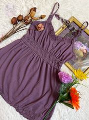 Y2k vtg  babydoll purple cami top