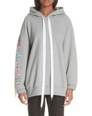 Stella McCartney All Is Love Fringe Detail Hoodie Grey Melange 48 XL