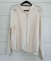 Joseph 100% Silk Zip Up Cream Jacket