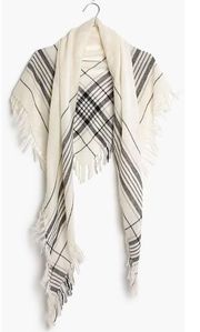 Madewell Plaid Triangle Wool Scarf