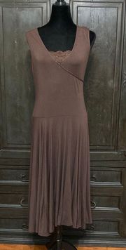 brown cotton dress. M