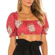 Agua Bendita Blomma Michelle smocked crop top sz L