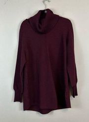 Cyrus | Maroon Ribbed Knit Cowl Neck Tunic Sweater Size 1X NWT