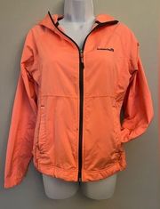 Lightweight Hooded Jacket in Neon Pink/Orange/Coral Size Small