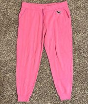 PINK Victoria’s Secret Jogger Sweatpants Large Pink