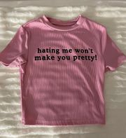 cute pink croptop baby tee 