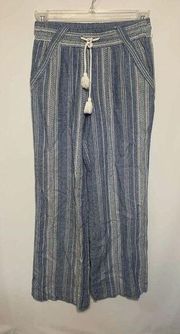 Jolt Linen Striped Pant Size Small