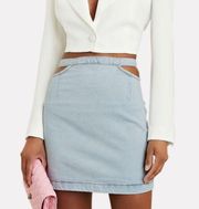 Denim Mini Skirt - NWT WeWoreWhat Cut Out Indigo Comfort Skirt