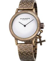 NEW Akribos XXIV Brushed Antique Bronze Unisex Watch (ARXX040)