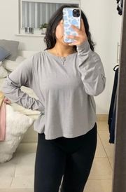 Gray Activewear Long Sleeve