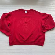 Vintage Delta Ohio State Red Sweatshirt Crewneck Embossed Spellout  90 XL