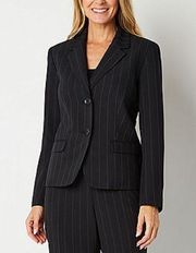 NWT  by Evan-Picone Pinstripe Suit Jacket black plum sz 14