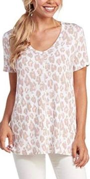 MUDPIE carson shirt in blush leopard