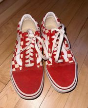 Vans Red Checkered Old Skool Skate Shoe