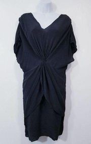 Collective Concepts Knotted Silk Black Dress