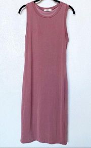 Mikey & Joey Crewneck Sleeveless Dress Mauve Size Large