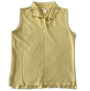 Brooks Brothers Women's Small Yellow Polo Sleeveless Cotton Preppy