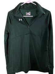 Under Armour  Forest Green Quarter Zip Pullover Size Small