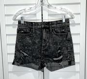 New acid wash Mom shorts size 5 size 27 distressed shorts high rise summer