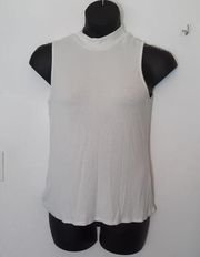 Cyrus solid white sleeveless blouse