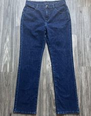 Jeans Size 12 Classic Fit Straight Leg Dark Wash Blue Denim