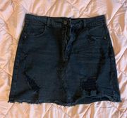 Jean Ripped Skirt