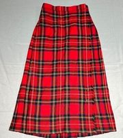 Tartan Plaid Scottish Kilt Skirt Vintage by the Edinburg woolen mill company