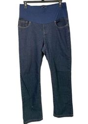 🏈 Baccini Maternity Straight Leg Jeans Dark Wash‎ size XL