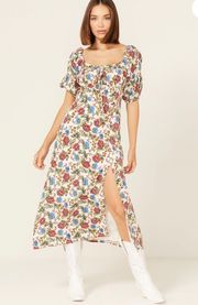 Floral Rock N Roll Denim Dress 